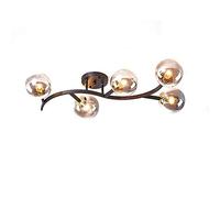 3 Lights Ceiling Light Fixture Art Vintage Sputnik Chandelier Industrial Lighting Fixtures for Kitchen,Bedroom,Dining Room,Smoke Gray,3 Lights