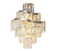 3-Lights Crystal Wall Light Fixtures, Crystal Wall Sconces, Luxury Indoor Wall Lamp, Hardwired Wall Mounted Lamp for Bedroom Living Room Bedside Hallway Stairway Doorway