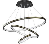 3 Lights Modern Chandelier Nordic Metal Black Led Lighting Robust Durable Creative Dimmable Ceiling Lamp Kitchen Island Ceiling Light for Dining Rooms Living Room Bedroom Decor/K