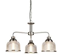 Searchlight 1683-3SS Bistro II 3 Light Ceiling Pendant Light, satin silver