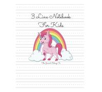 3 Line Notebook For Kids: Manuscript Tablets For Kids, 3 Lines Notebook For Kindergarten, Dotted Line Paper For Kindergarten, Letter Tracing Paper, ... Paper, Unicorn Notebook With 130 Pages