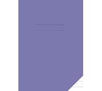 3 Lines Handwriting Practice Exercise Book A4: Three Lined Paper Notebook / Large Jotter | 18mm Rules with Dotted Midline | Children, Nursery, School | Purple