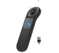 3-Link Air Mouse for PC/iOS/Android with Touchpad Rechargeable Wireless Presentation for PPT Pointer Bluetooth 2.4G Remote Control for PowerPoint/Keynote/Tiktok/Camera/Kindle App (Black)