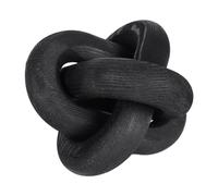 3-Link Wood Chain Link Decor Book Shelf Decor Home Decor Decorative Chain Knot Coffee Table Accessories Rustic Farmhouse Boho Bead Garland Decor for Christmas Halloween Decorations,6inch,Black