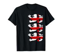 3 lions England Patriotic Cross Flag Sports Team Fan Gifts T-Shirt