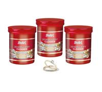 Set Of 3 Liquid Jewellery Cleaner With Basket Cleans & Shines Silver Gold Diamonds 145ml Each