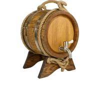 3 Liter Oak Aging Barrel with Stand & Spigot - Mini Whiskey/Wine Barrel for Home Aging - Available in 3, 5, 10 L (Old Style, 5L)