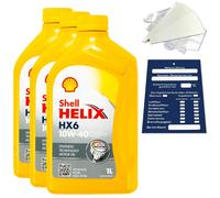 12 Litre Original Shell Helix HX6 10W40 Engine Oil 550039794 MB 229.3 RN0700 Set