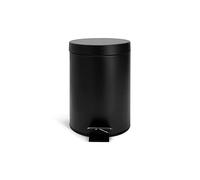 3 Litre Bathroom Pedal Bin Has A Little Luxurious Touch Plus The Removeable Inner Bucket Is Easy To Empty And Simple To Keep Clean - Black