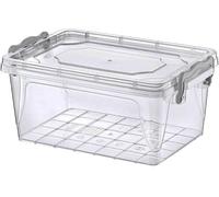 3 Litre Clear Plastic Pantry Storage Box With Clip Locking Lid Kitchen Food Flour Rice Biscuits Storage Container Meal Carrier Multi-Purpose (3 Litre Rectangular Box)