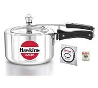3 Litre Wide Hawkins Classic Aluminium Pressure Cooker -Stovetop Pressure Cooker