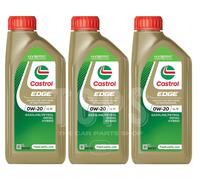 3 LITRES CASTROL EDGE 0W-20 LL IV CAR ENGINE OIL SYNTHETIC HYSPEC STANDARD