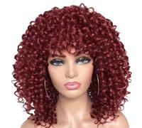 3. Long Puff Curly Wigs With Breathable Liner African Hairpiece Headwear For Cosplay & Daily Natural Styling Natural Lookings Curly Hairpiece