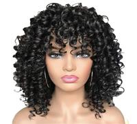 3. Long Puff Curly Wigs With Breathable Liner African Hairpiece Headwear For Cosplay & Daily Natural Styling Natural Lookings Curly Hairpiece