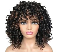 3. Long Puff Curly Wigs With Breathable Liner African Hairpiece Headwear For Cosplay & Daily Natural Styling Natural Lookings Curly Hairpiece