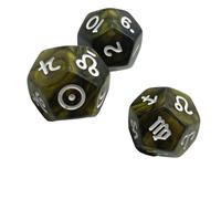 3 Lot Mysterious 12 Sided Glitter Dice, Star Guidance Set for Divination and Spiritual Practice Colorful Astrology Game Dice