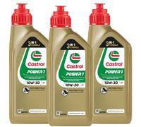 3 LT Castrol Power 1 10W30 Semi-Synthetic Trizone Moto Jaso MA2