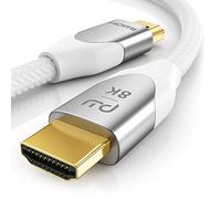 3 m 8K HDMI Cable 2.1 - 8K @ 60Hz 4K @ 120Hz DSC - HDTV 7680 x 4320 - UHD II - HDMI 2.1 2.0a 2.0b - 3D - High Speed HDMI Cable - HDR - ARC - Precision Connector - Compatible with Blu Ray PS4 PS5 Xbox