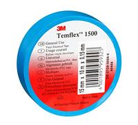 3 M TBLA1525 Temflex 1500 Vinyl Electrical Insulation Tape - Blue, 15 mm x 25 m x 0,15 mm