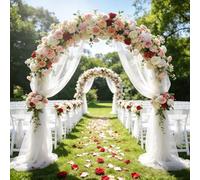 3 m x 160 cm Organza Fabric, Tulle White, Sold by the Metre, Soft Tulle Fabric for Sewing, Mesh Fabric, Decorative Fabric for Arbor, Wedding, Curtain, Freehand Decoration, Archway, Ceremony