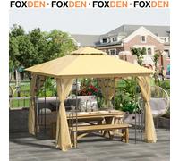 Outsunny 3 x 3(m) Patio Garden Metal Gazebo Marquee Tent Canopy Shelter Pavilion