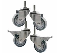 3" M12/16/20x60mm Swivel Caster Wheel with Brake Silent Rolling Furniture Wheels Heavy Load Capacity for Trolleys and Furniture Mobility