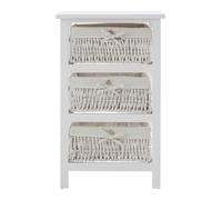 3 Maize Baskets White Storage Unit, Delivered Fully Assembled Premier Housewares White One Size