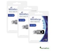 MediaRange MR911 Flexi USB Stick 32GB 15MB/s USB 2.0 black-silver