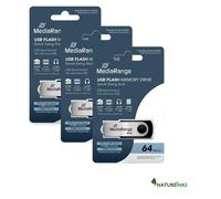 3 MediaRange MR912 Pen Drive Thumb Flash drive USB Stick 64GB 17MB/s USB 2.0