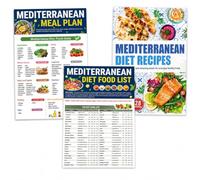 3 Mediterranean Diet Food List & Meal Plan for Beginners - Delicious, Quick & No-Stress Recipes to Lose Weight, Boost Energy, Easy Beginner Recipes for Diabetes, Weight Loss, Heart Disease Risk