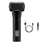 3 Men ' s Fast-Charging Electric Shaver Pocket-Sized USB Trimmer ABS Texture for Business Trips & Daily Grooming Rechargeable Travel Friendly Trimmer Men Grooming Tool with Digital Screen