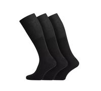 3 Mens Extra Long Knee High Warm Fine Lambs Wool Blend Socks Long Hose UK 6-11 / EU 39-45 (Black)
