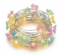 3 Meter 30 LED Cherry Blossom Fairy Lights, Battery Operated Flower String Lights for Bedroom Decor, Girls Room Gift,Indoor Outdoor Spring,Christmas,Wedding Party Decoration (Macarons, 2 Pack)