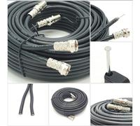 (3 Meter, Black) Viewi Twin Satellite Shotgun Cable Extension Kit with Fitted F Connectors for Sky HD Q and Freesat
