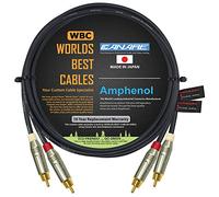 3 Meter RCA Cable Pair - Made with Canare L-4E6S, Star Quad, Audio Interconnect Cable and Amphenol ACPR Die-Cast, Gold Plated RCA Connectors - Directional design for best performance