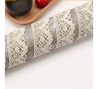 3 Meters 3.2cm Lace Ribbon Cotton Fabric Crochet Lace Trim Edging Trimmings Fabric Cotton Lace Edge Trim Ribbon Embroidered Applique Cotton Lace Tape for Sewing Crafting Wedding Cards DIY (I-Cream)