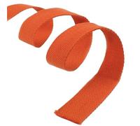 3 Meters Cotton Webbing 20-50mm Width 1.5mm Thick for Bag Straps Luggage Backpacks Clothes Belts DIY Sewing Crafts(Orange,25mm)