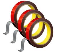 3 meters Double Sided Tape, 3 Pcs Gorilla Double Sided Tape, 10mm X 30cm, Strong Adhesive Waterproof Foam Tape for Car, Home, LED Strip Light & Office Decor (Grey)