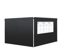 3 Meters Gazebo Replaceable Exchangeable Side Panel Wall Panels Walls With Window 3 colours Black