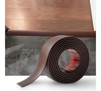 3 Meters Laminate Flooring Threshold Transition Strip,PVC Door Bars for Doorways,Self Adhesive Vinyl Floor Edge Trim,Tile to Laminate Beading,Floor Joining Strip Gap Covering(5cm,Dark Brown)