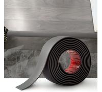 3 Meters Laminate Flooring Threshold Transition Strip,PVC Door Bars for Doorways,Self Adhesive Vinyl Floor Edge Trim,Tile to Laminate Beading,Floor Joining Strip Gap Covering(4cm,Dark Grey)