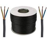 3 Meters of Black Flex 3183Y 1.5mm - 15 Amp 3 Core Flexible Black Cable