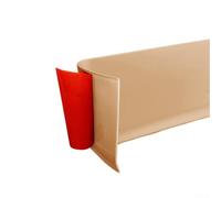 3 meters PVC skirting board with waterproof material and three dimensional L edge design for clean and wall trim (light brown)