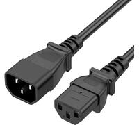 3 Metre IEC 320 C13 to C14 Cable for Extension Cable Male to Female Kettle Lead for Computers, Servers, Routers and Switches, Monitors, Rice Cookers