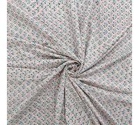 3 Metre Indian Hand Block Print Fabric, 100% Cotton Voile Natural Dye Fabric for Crafting, Dress Making, Sewing Fabric by The Metre, (Pattern 6)