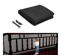 3 Metre Stair Protective Net, Stair Railing Safety Net, Stair Railing Fence Mesh, Safety Net for Children, Safety Net Stairs, Baby Balcony Net (Black)