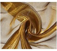 3 Metres Crystal Organza Voile Fancy Dress Costume Decorations Fabric 150cm Wide *UK Based Seller* (TT-01 Black Gold)