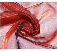 3 Metres Crystal Organza Voile Fancy Dress Costume Decorations Fabric 150cm Wide *UK Based Seller* (TT-08 Smoky Red)