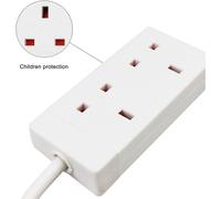 2 Way Extension Leads - White / 3m