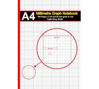 3 Millimetre Graph Paper Notebook | A4: 100 Pages | Light Grey Grids | Combined 3 mm, 15 mm, and 30 mm Square Grids | Ideal for Precision Drawings, Graphs, and Diagrams.